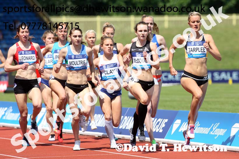 Womens 1500 metres, IAAF Diamond League, Birmingham. Photo: David T. Hewitson/Sports for All Pics